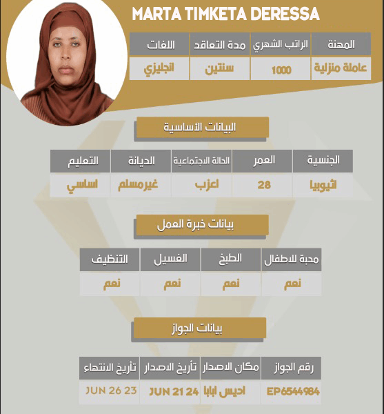 عاملات اثيوبية